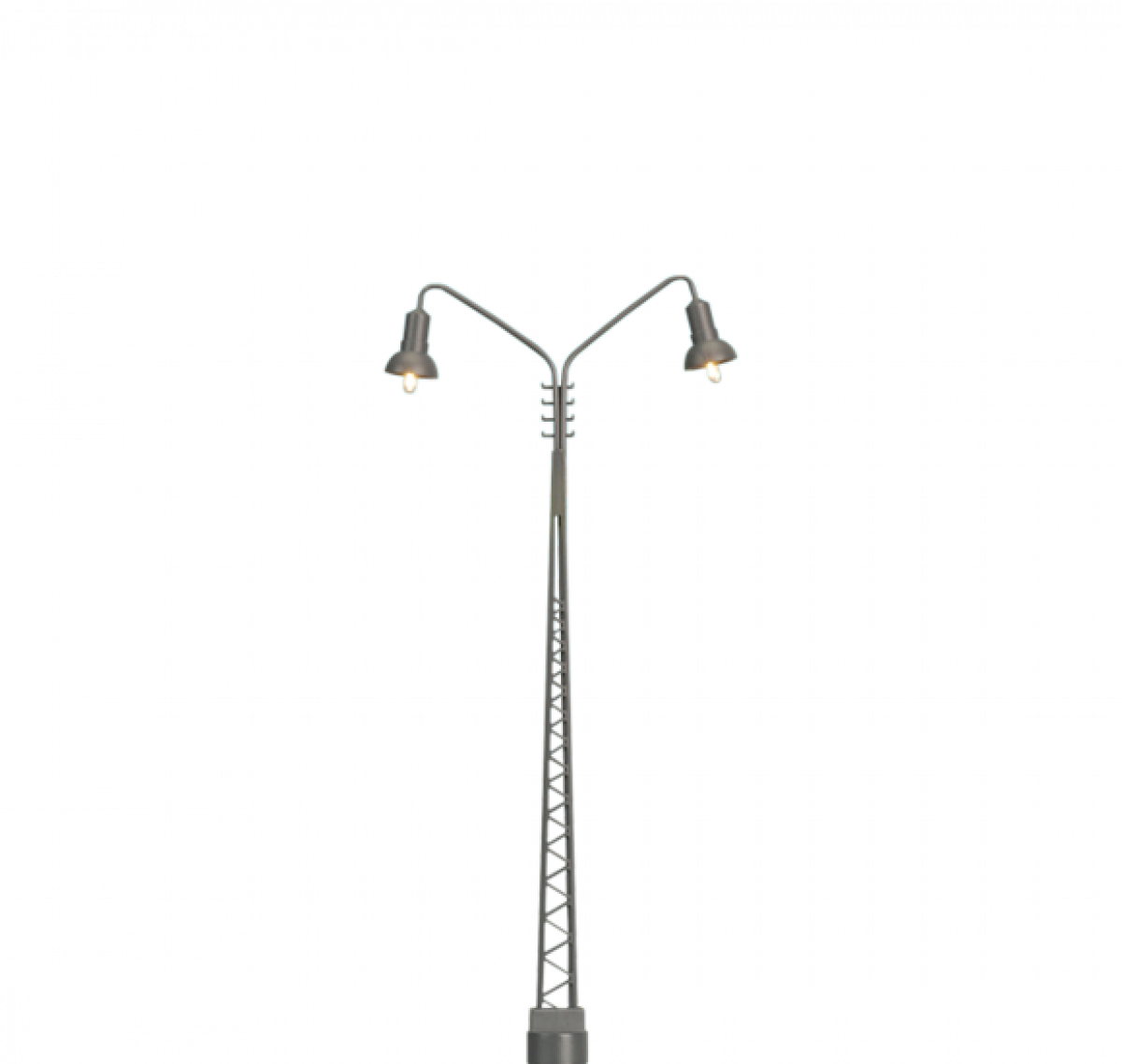 Brawa 84019 H0 Gittermastleuchte doppelt, Stecksockel mit LED