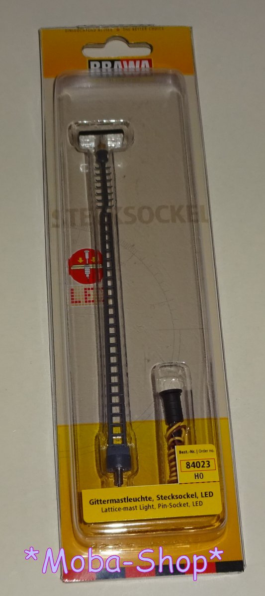 Brawa 84023 H0 Gittermastleuchte Stecksockel, LED
