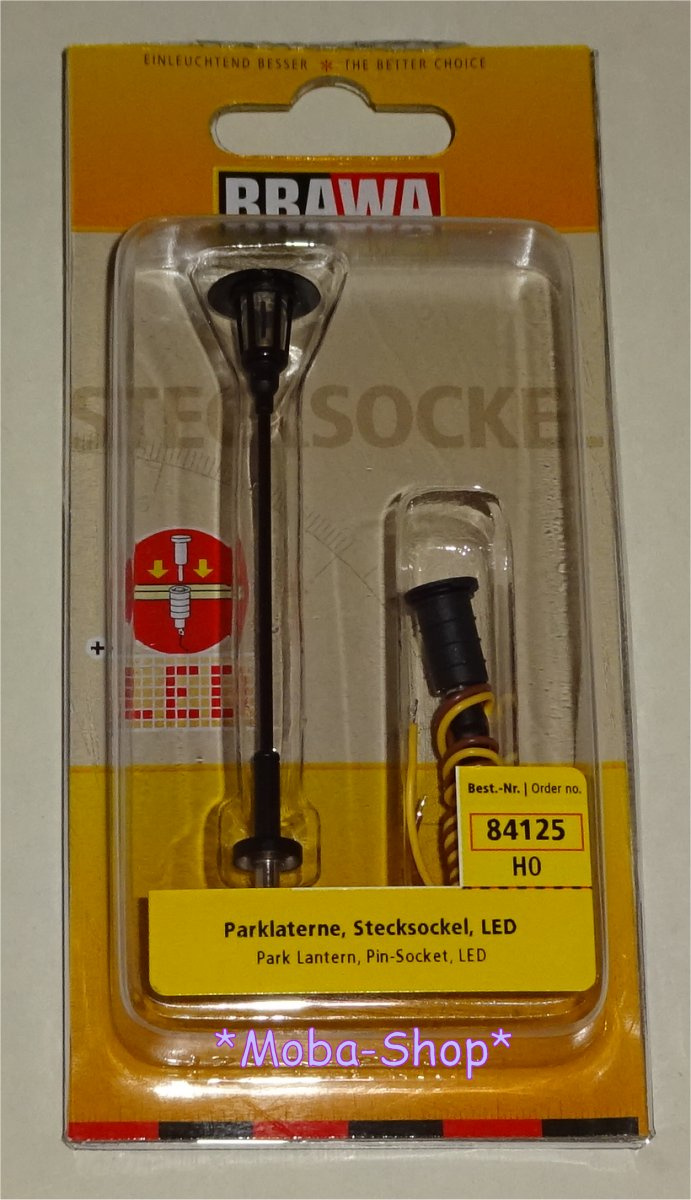Brawa 84125 H0 Parklaterne, Stecksockel, LED