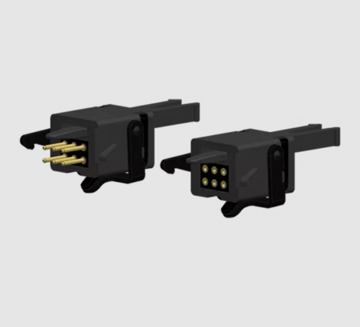 Brawa 93717 H0 6-pol. elektrische Kupplung für NEM-Schacht (2 Paar)