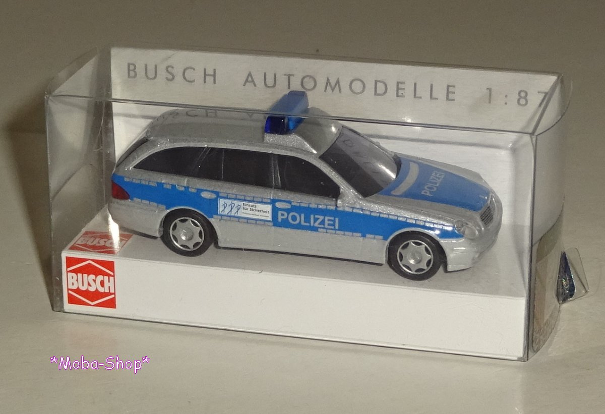 Busch 49464 H0 MB E-Klasse, T-Modell »Polizei«