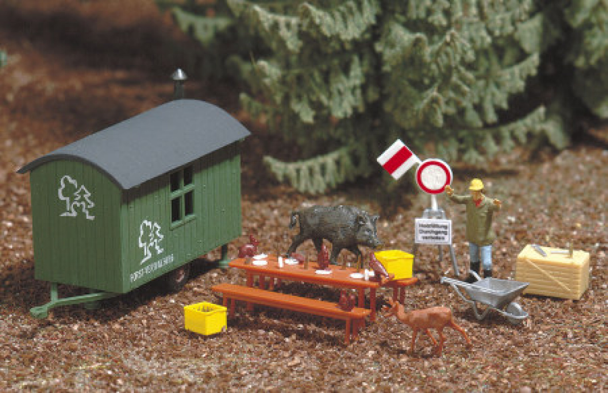 Busch 7666 H0 M-Szene: Tierische Mahlzeit