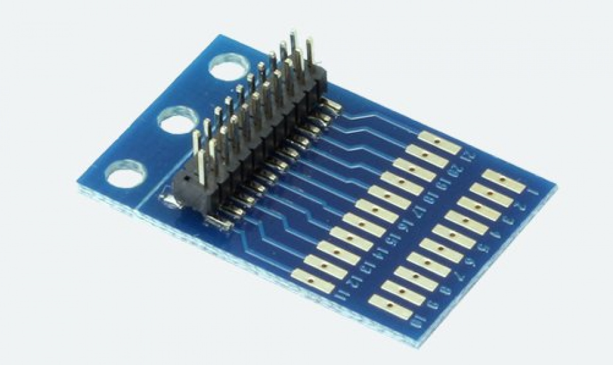ESU 51967 Adapterplatine 21MTC mit Lötpunkten