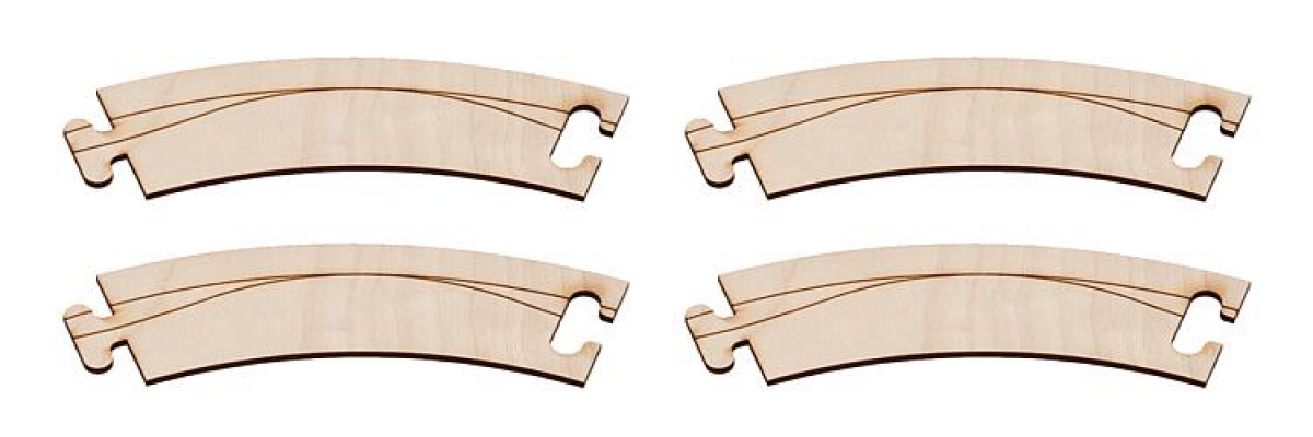 Faller 161921 Laser-Street »4xFahrbahnbogen 45° 218x50mm«