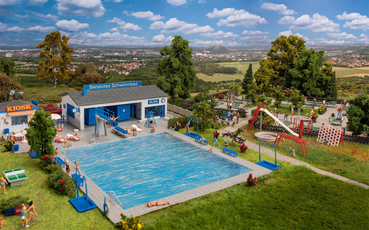 Faller 190136 H0 Aktions-Set Freizeit/Schwimmbad