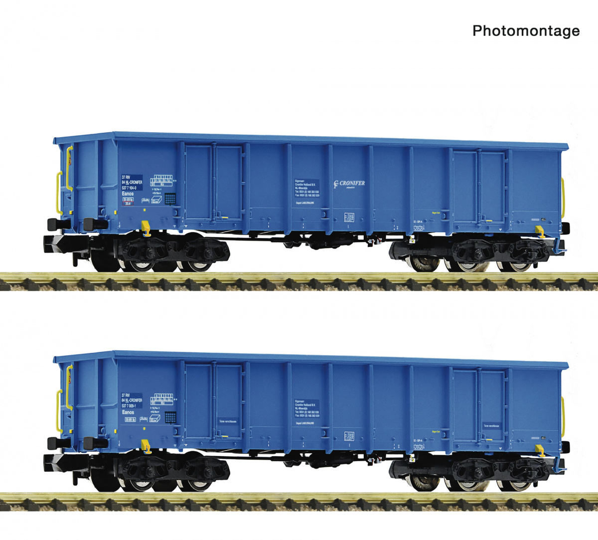 Fleischmann 6660095 N 2-tlg. Set: Offene Güterwagen Eanos