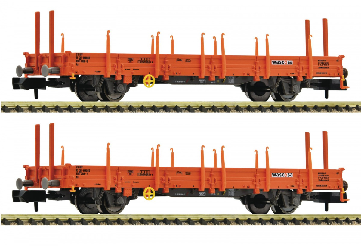 Fleischmann 825752 N 2-tlg. Set: Schwenkrungenwagen, Wascosa