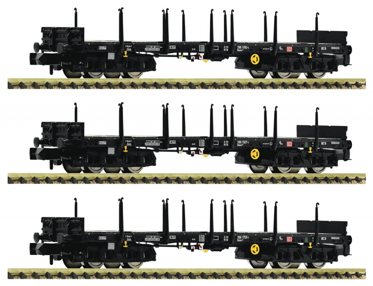 Fleischmann 826710 N 3-tlg. Set: Flachwagen, DB AG