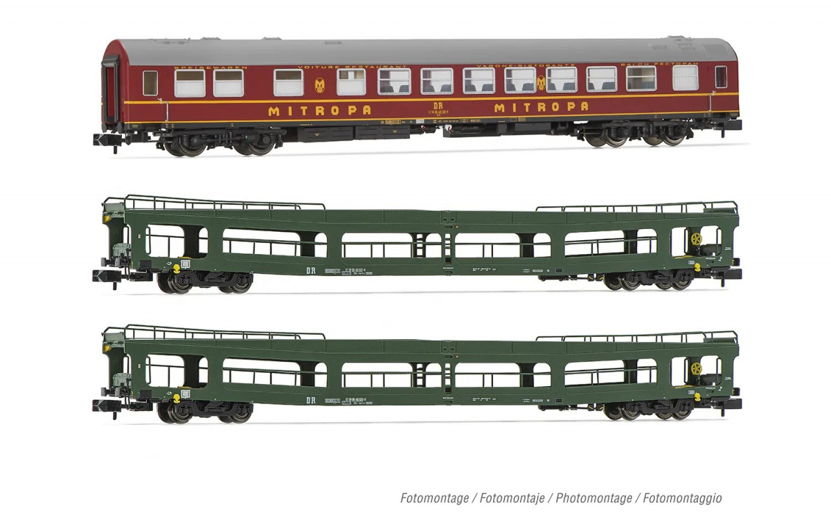 Arnold HN4424 N 3-tlg. Set Reisezugwagen »Spree-Alpen-Express«, DR