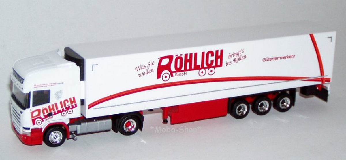 Herpa 302654 Scania R Kühlkoffer-Sattelzug »Röhlich«