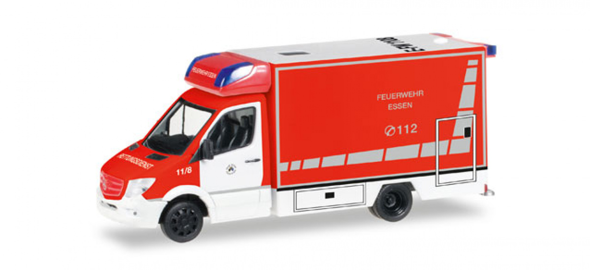 Herpa 092241 MB Sprinter Fahrtec Rettungswagen »Feuerwehr Essen«