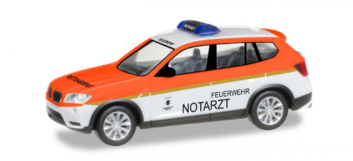 Herpa 093378 BMW X3 »Feuerwehr München / Notarzt»