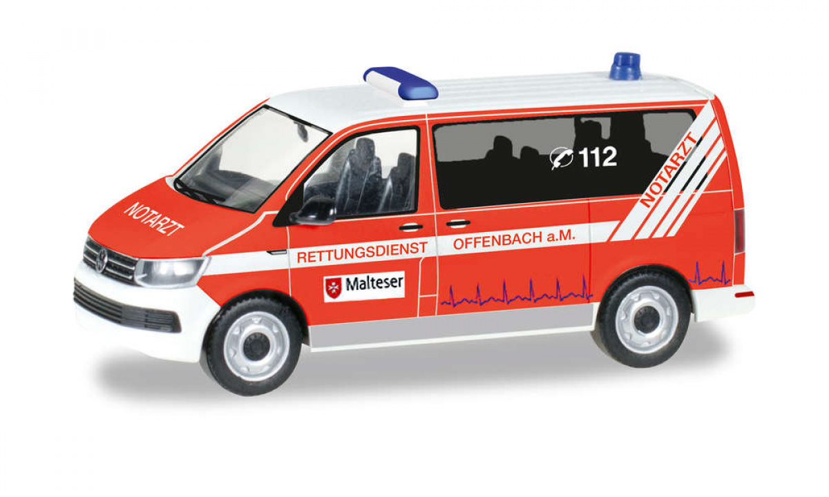 Herpa 093415 VW T6 Bus »Malteser Offenbach»
