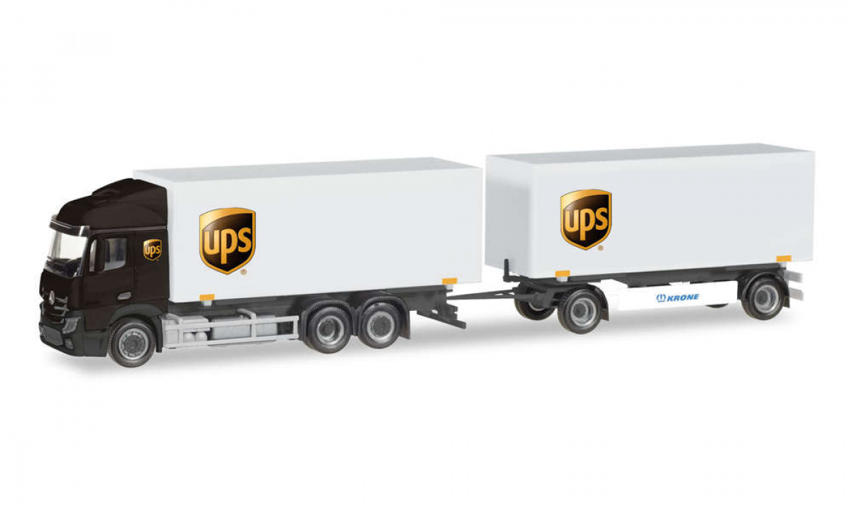 Herpa 308045 MB Streamspace 2.5 Wechselkoffer-Hängerzug »UPS»