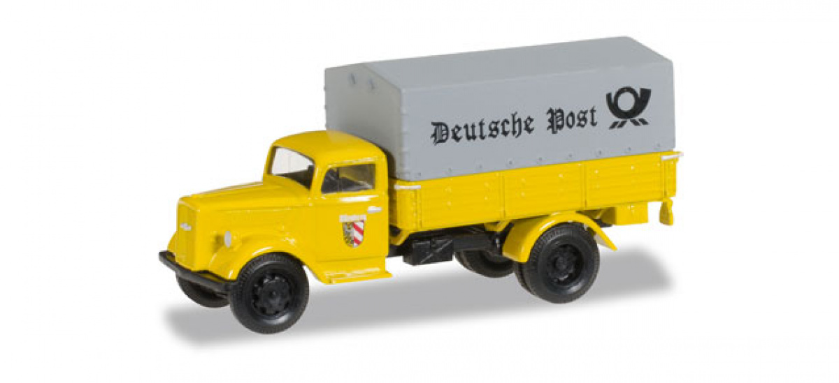 Herpa 745376 H0 Opel Blitz Planen-LKW »Deutsche Post Nürnberg«