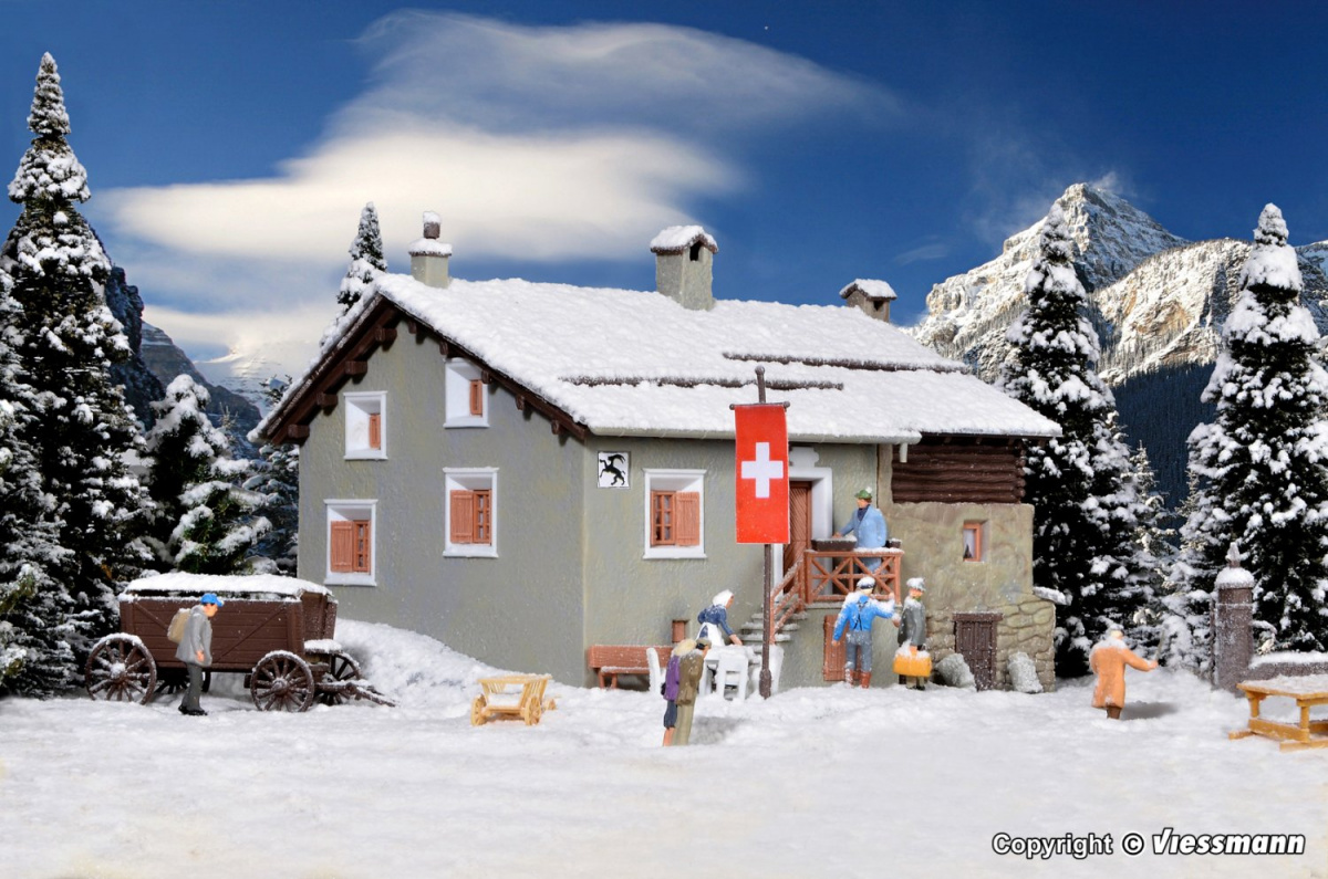 Kibri 38811 H0 Berggasthaus Steinbock in Grevasalvas
