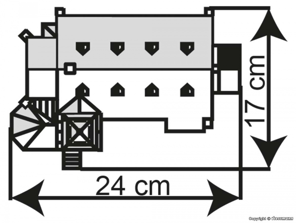 Kibri 39766 H0 Kirche aus dem Westerwald mit Mauer