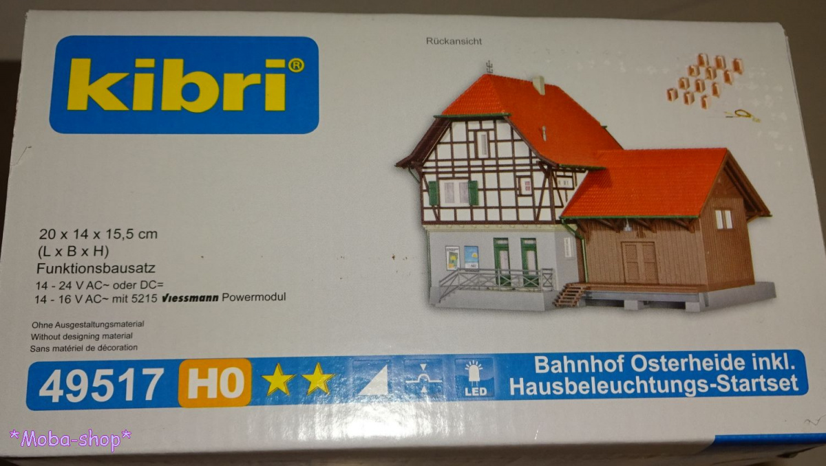 Kibri 49517 H0 Startset Bahnhof Osterheide (inkl. Hausbeleuchtung)