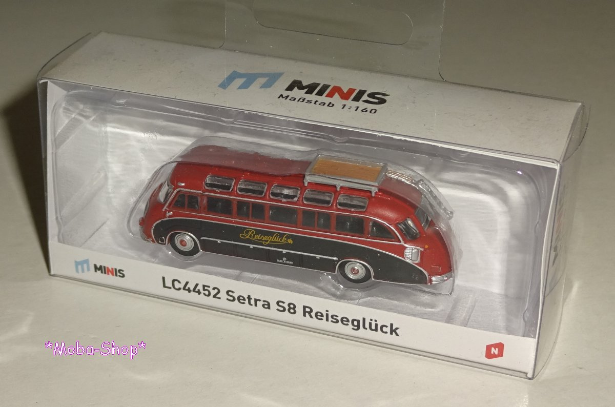 Lemke LC4452 N Bus Setra S8 »Reiseglück« schwarz-rot