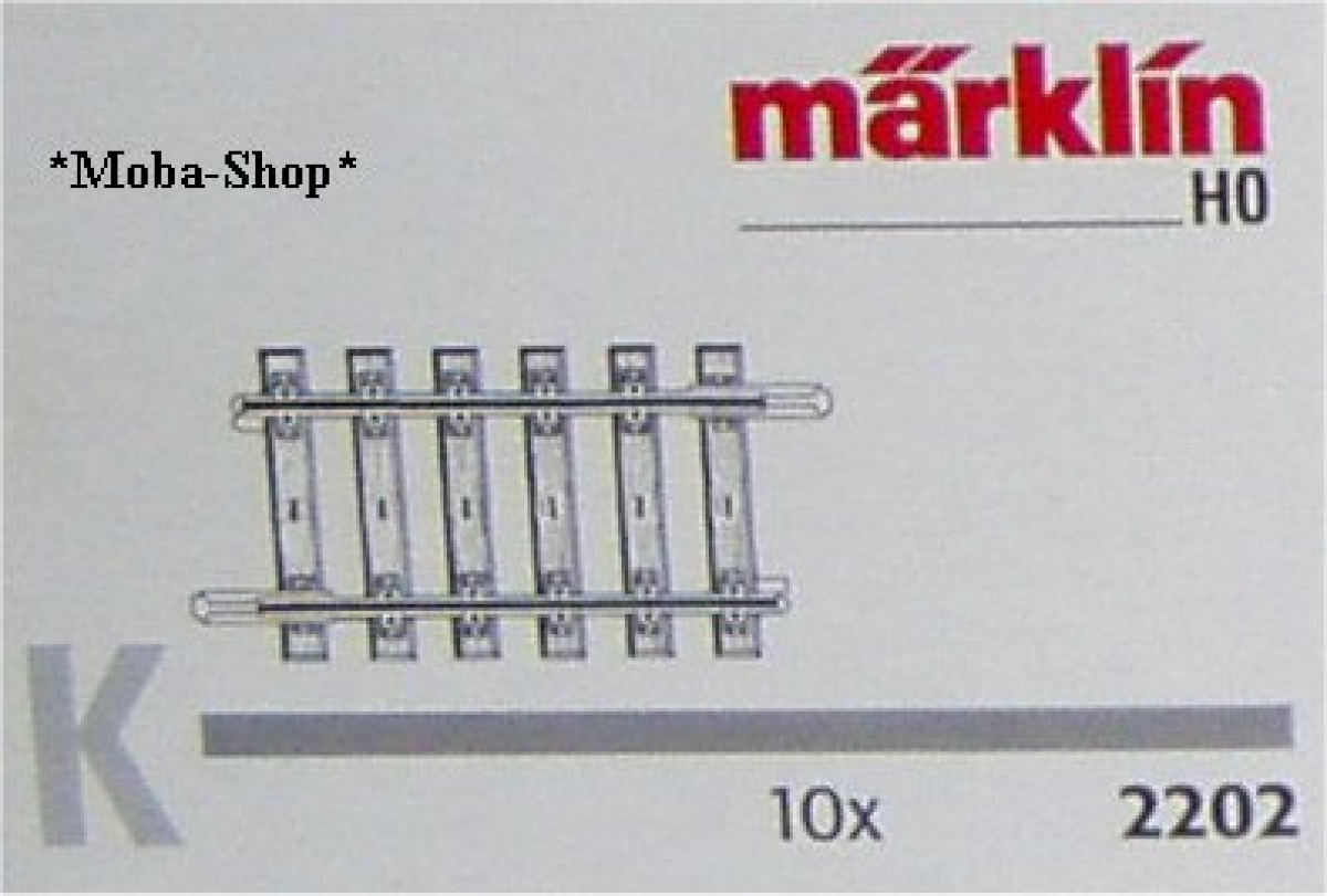 Märklin 2202 (10x) H0~ K-Gleis gerade 45mm