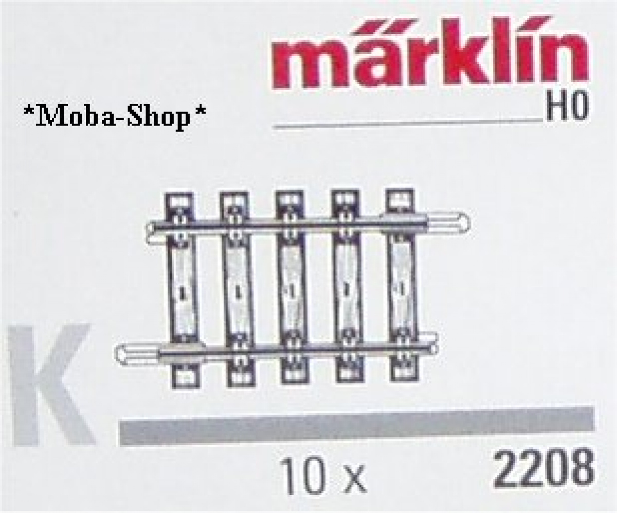 Märklin 2208 (10x) H0~ K-Gleis gerade 35,1mm