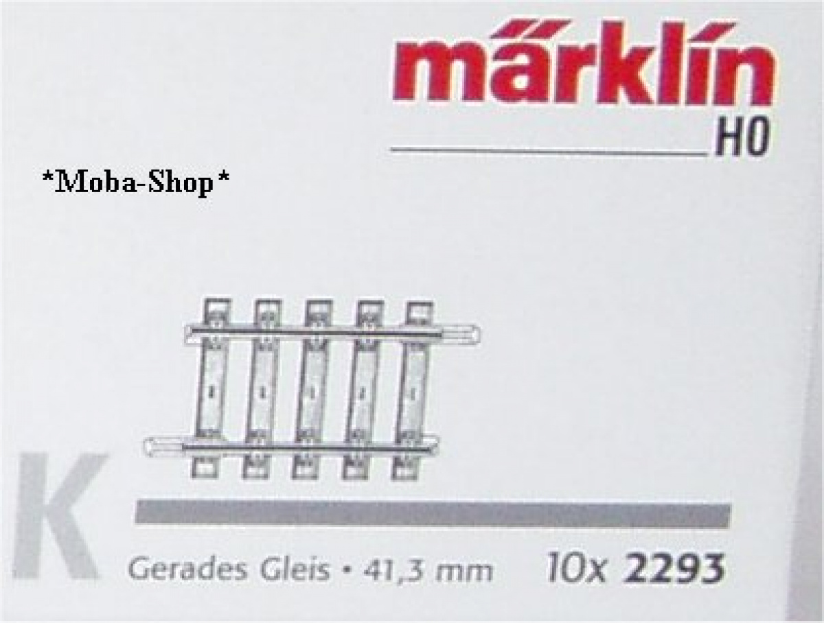 Märklin 2293 (10x) H0~ K-Gleis gerade 41,3 mm