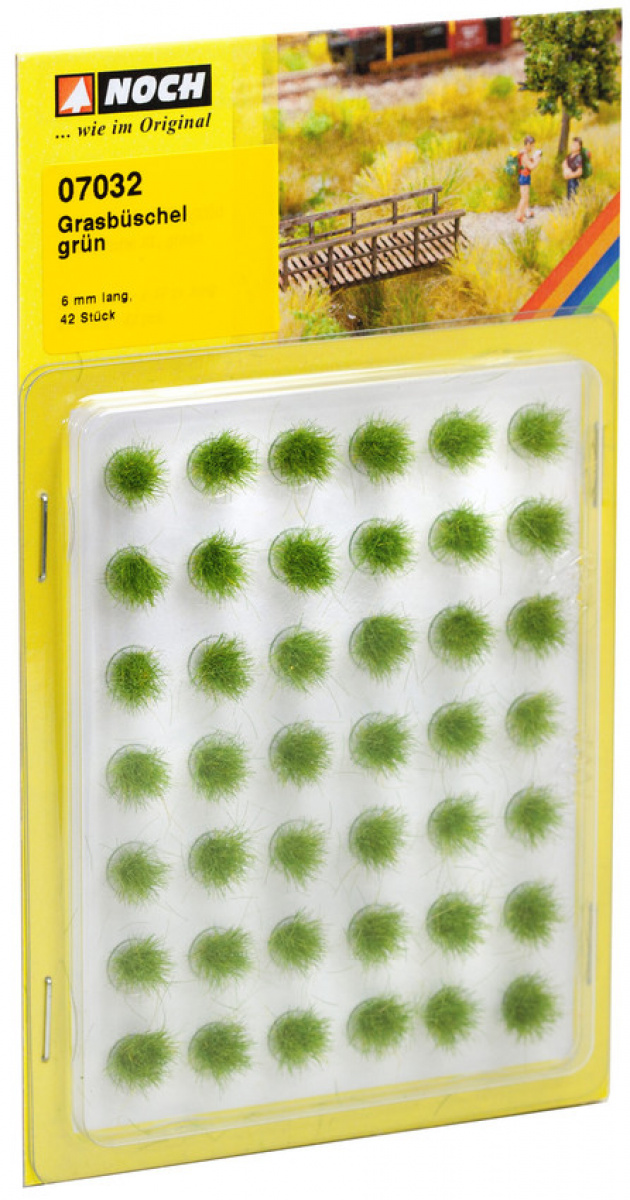 NOCH 07032 Grasbüschel Mini-Set, grün, 6mm