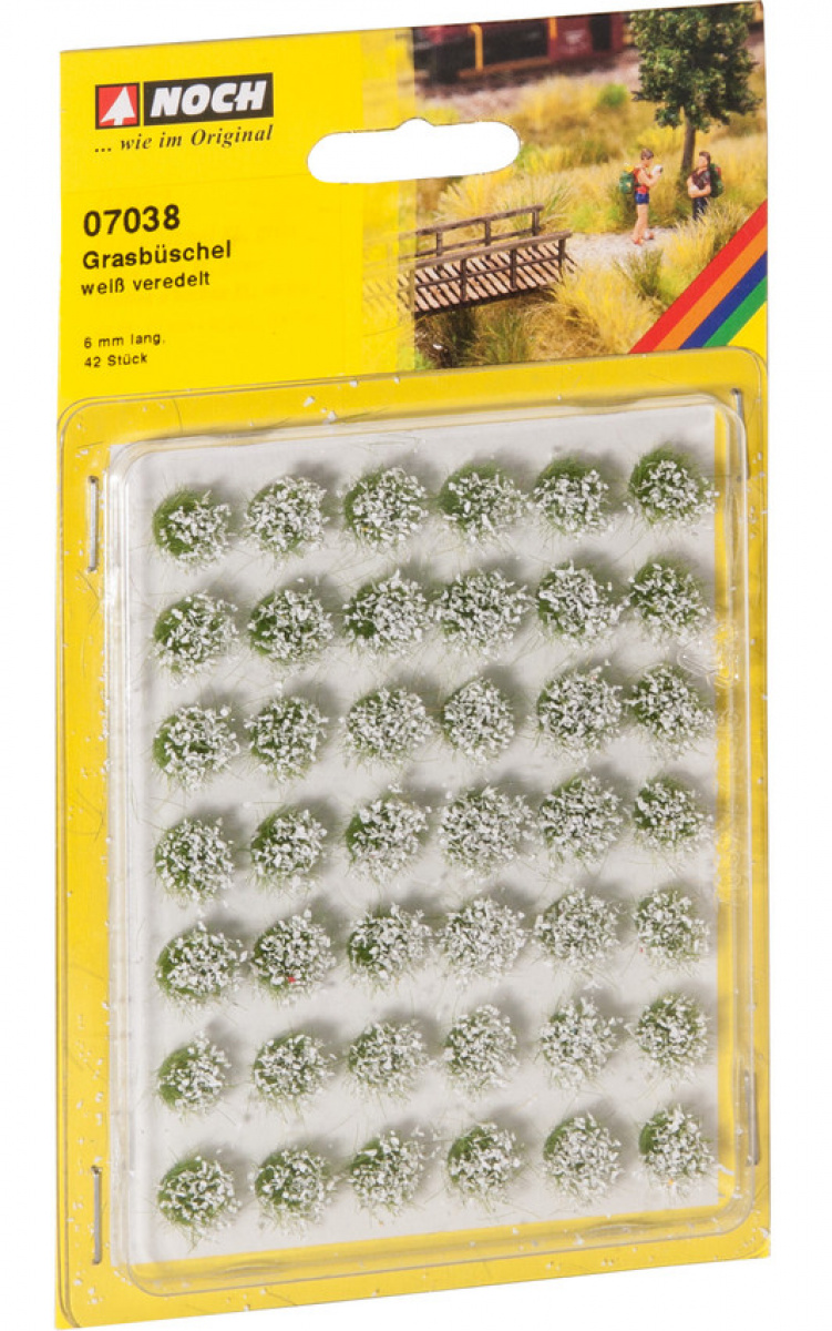 NOCH 07038 Grasbüschel »weiß veredelt«