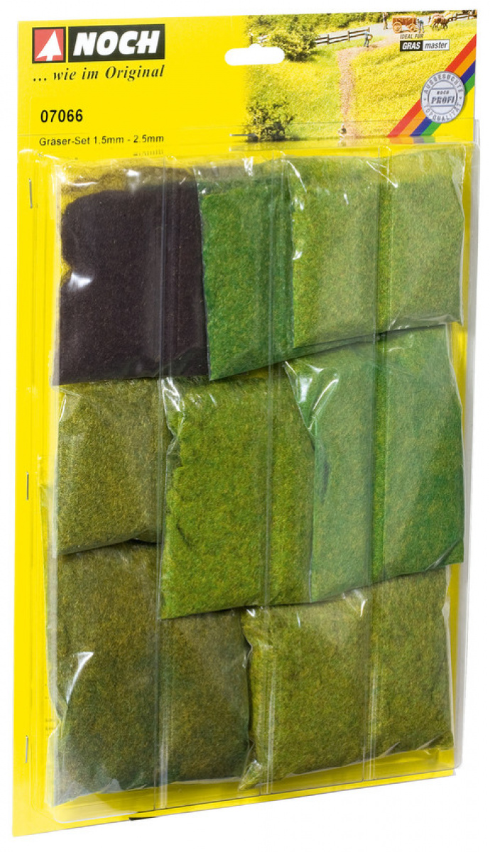 NOCH 07066 Grasfaser-Sortiment, kurz, Faserlänge 1,5 und 2,5 mm