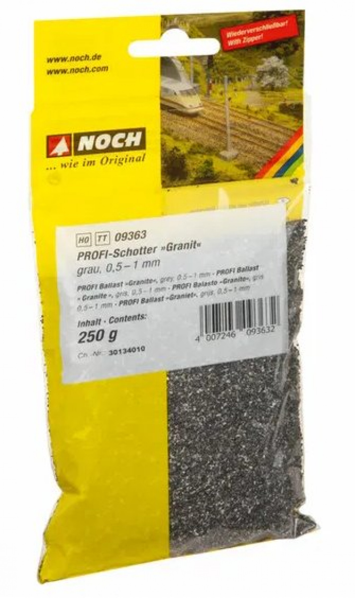 NOCH 09363 H0-TT PROFI-Schotter »Granit«, grau, 250g