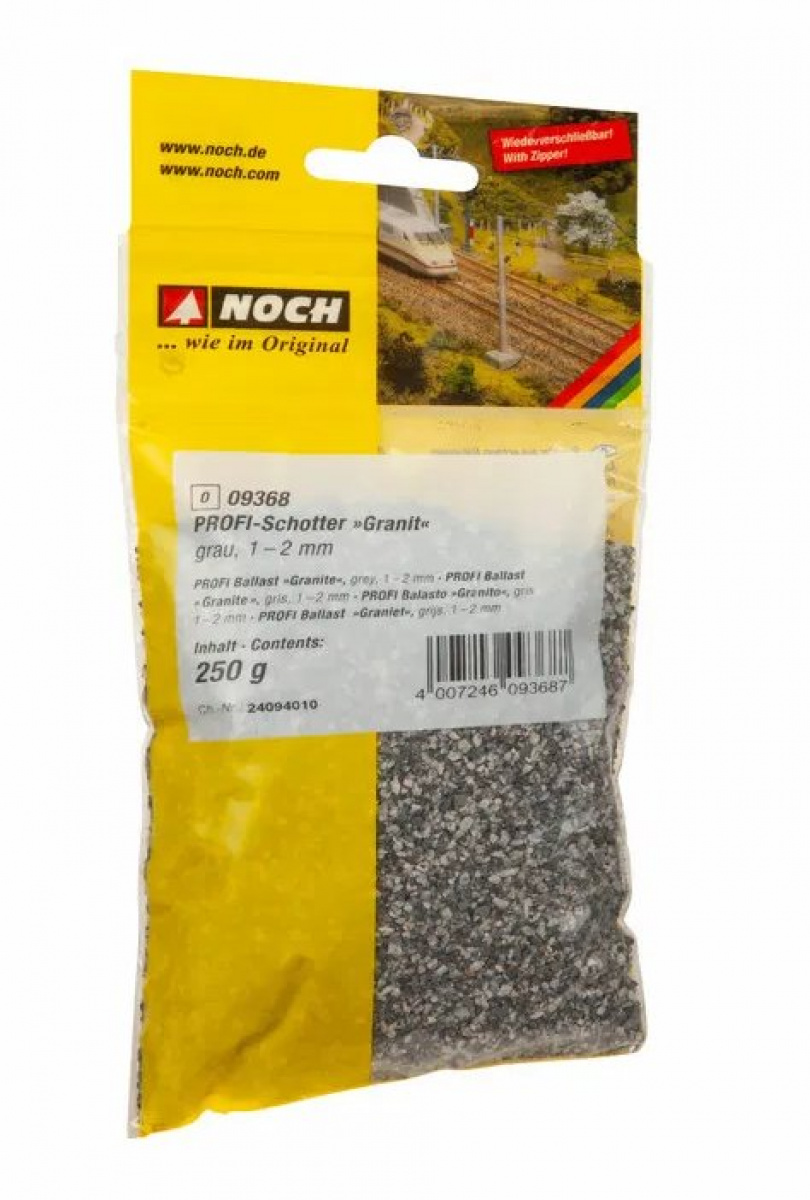 NOCH 09368 0-PROFI-Schotter »Granit«, grau, 250g