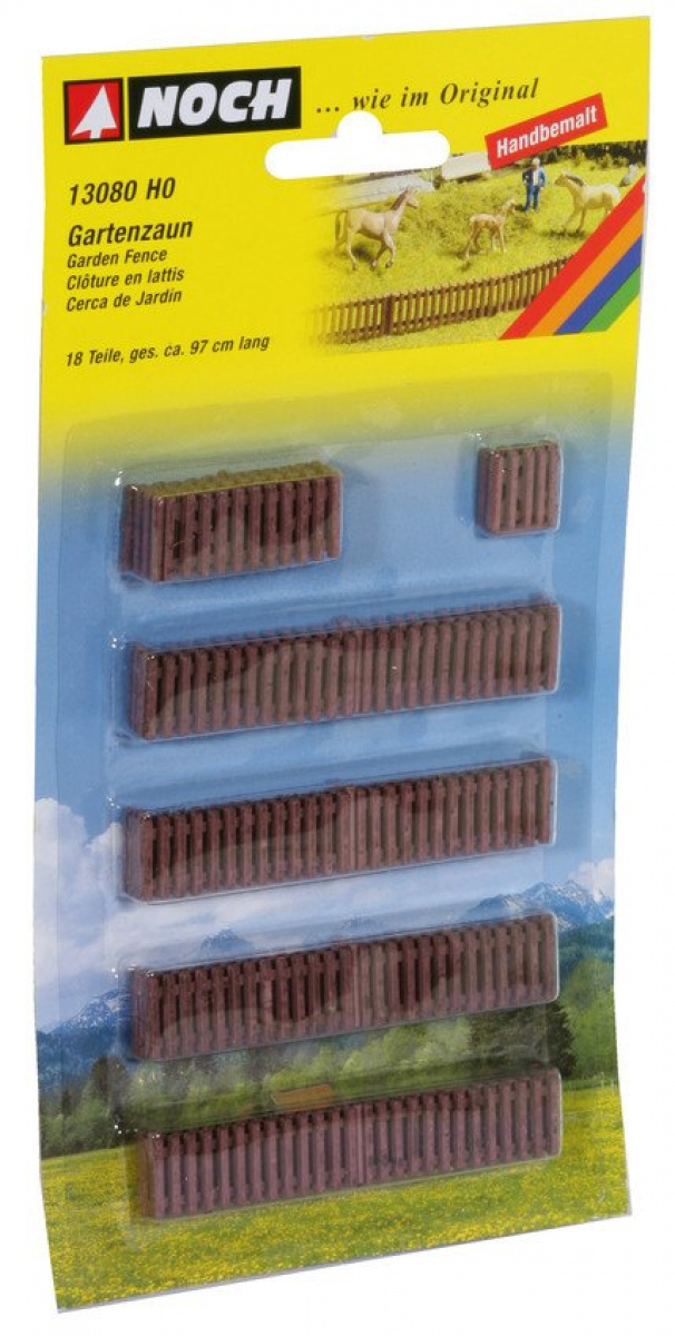 NOCH 13080 H0 Gartenzaun, 18 Teile
