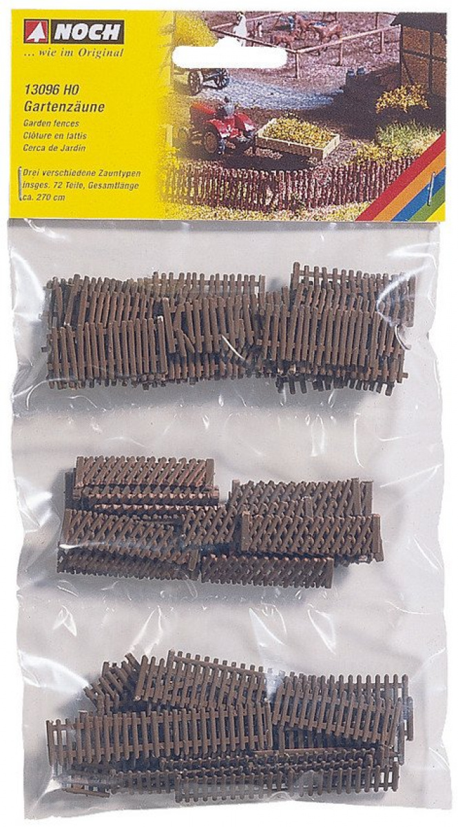 NOCH 13096 H0 Gartenzäune, Großpackung