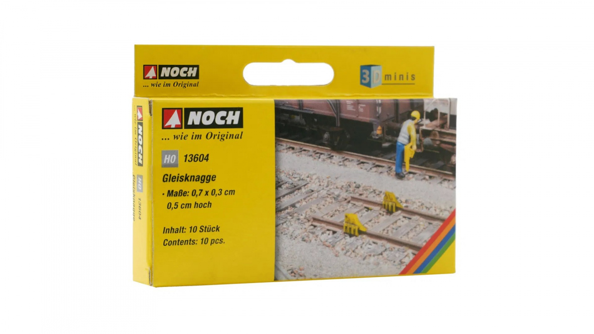 NOCH 13604 H0 3D-minis »Gleisknagge«, 10 Stück