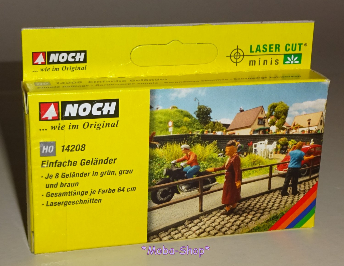 NOCH 14208 H0 Laser-Cut minis »Einfache Geländer« 3x 64cm