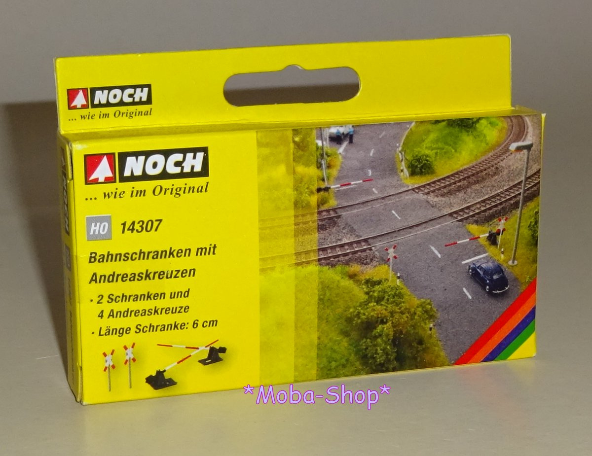 NOCH 14307 H0 Laser-Cut minis »Bahnschranken mit Andreaskreuzen«