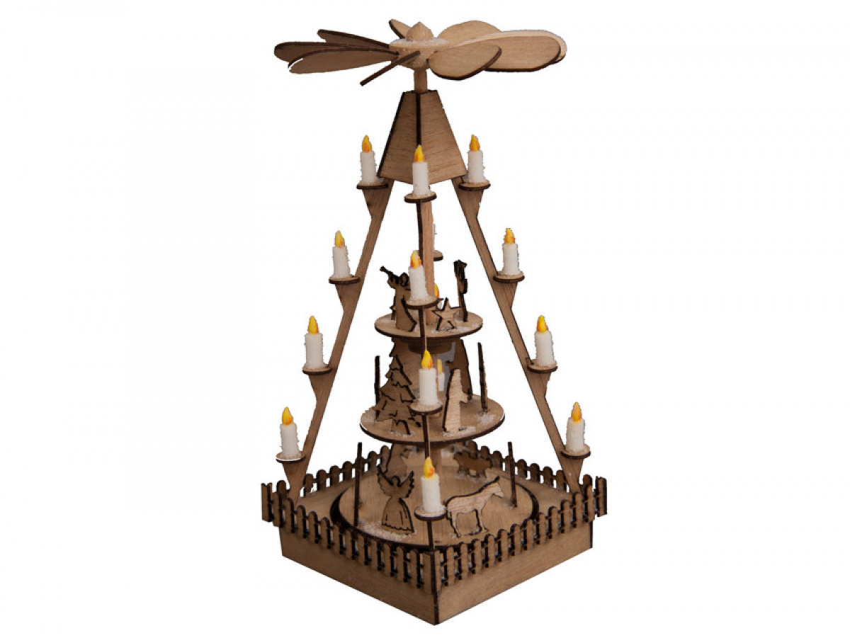 NOCH 14395 H0 LC minis »Weihnachtsmarkt-Pyramide«