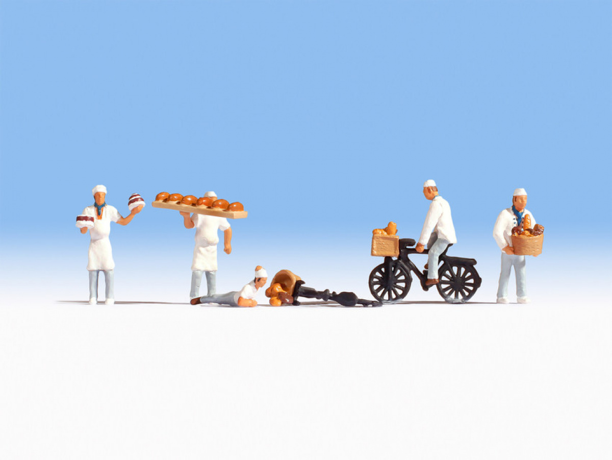 NOCH 15053 H0 Bäcker, 5 Figuren + Zubehör