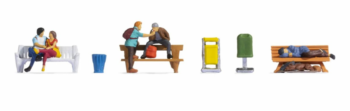NOCH 15238 H0 Menschen auf Bänken