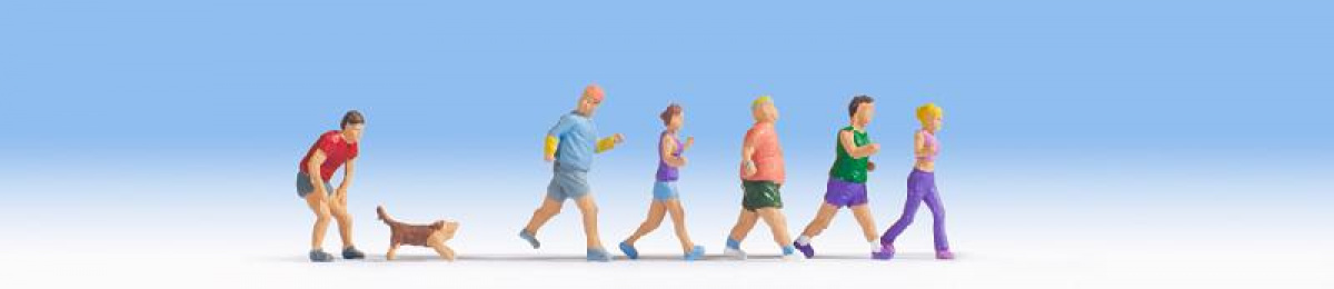 NOCH 15869 H0 Jogger, 6 Figuren + 1 Tier