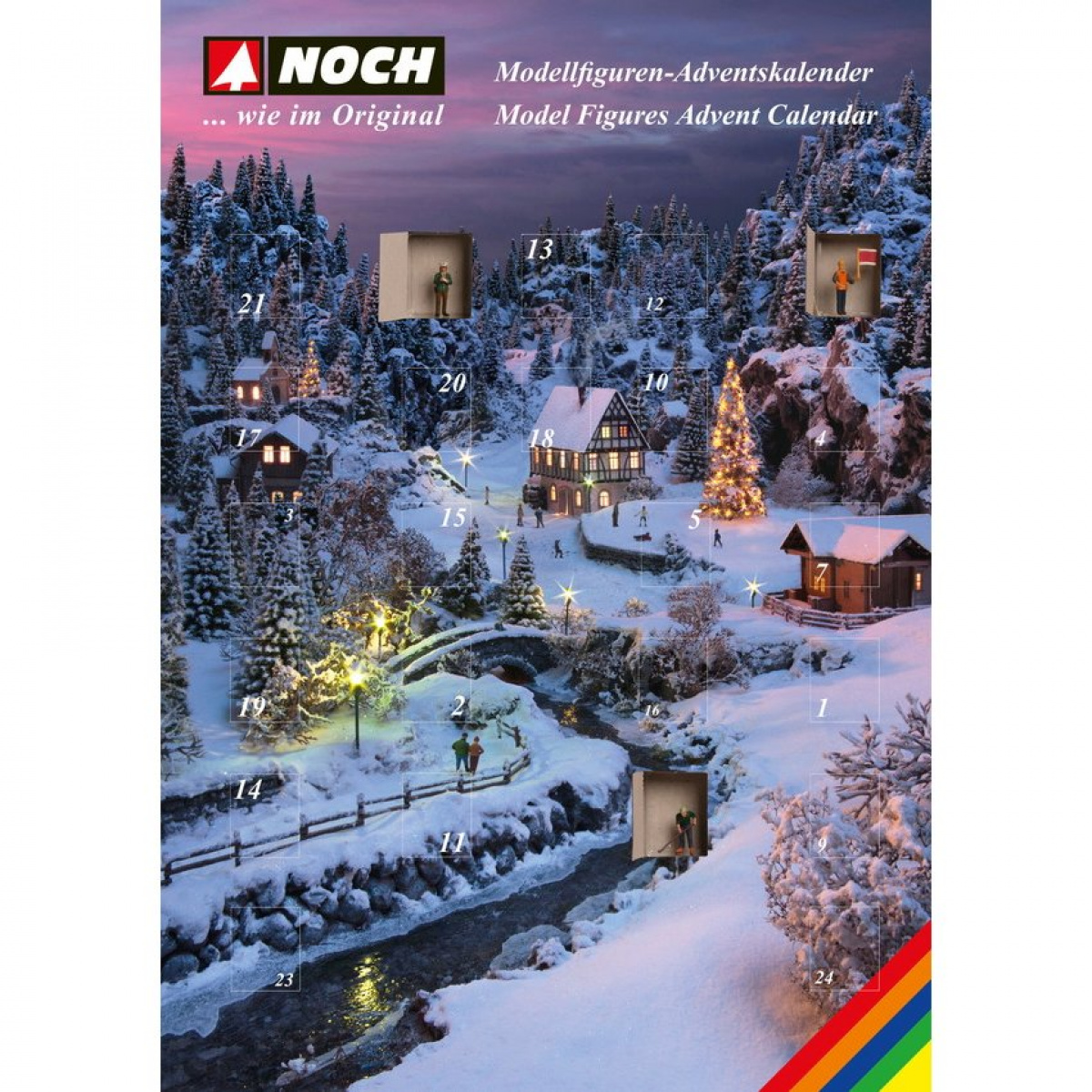 NOCH 15991 H0 Adventskalender A3 (28 Figuren)
