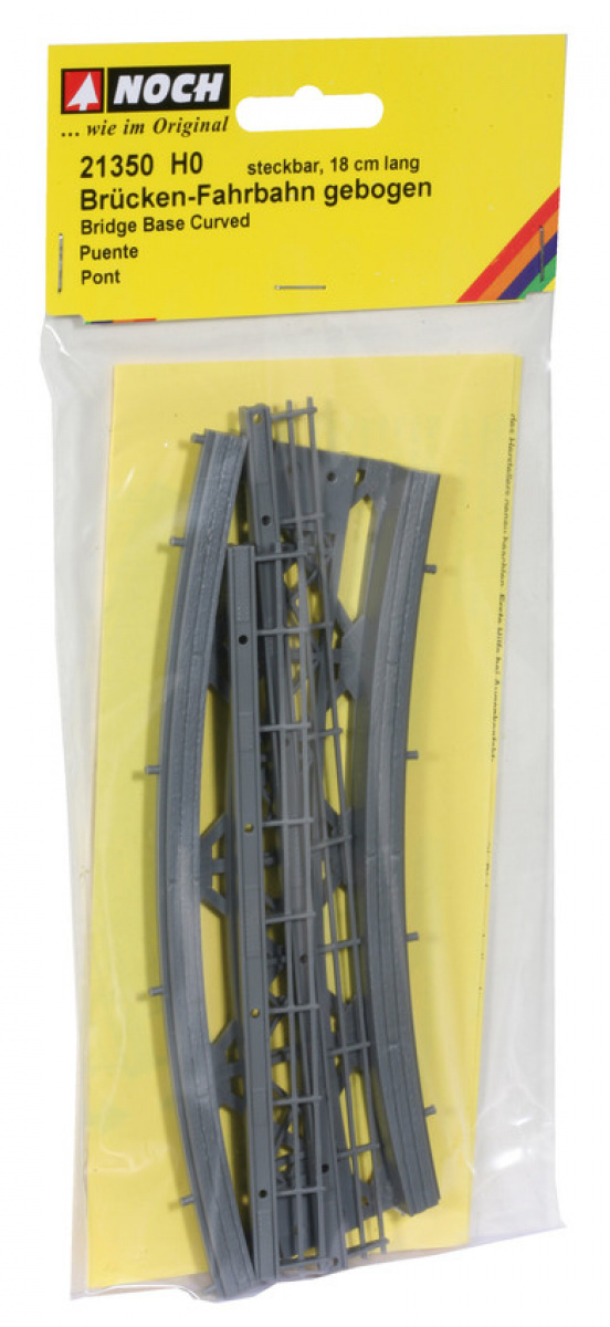 NOCH 21350 H0 Brückenfahrbahn, gebogen 18cm