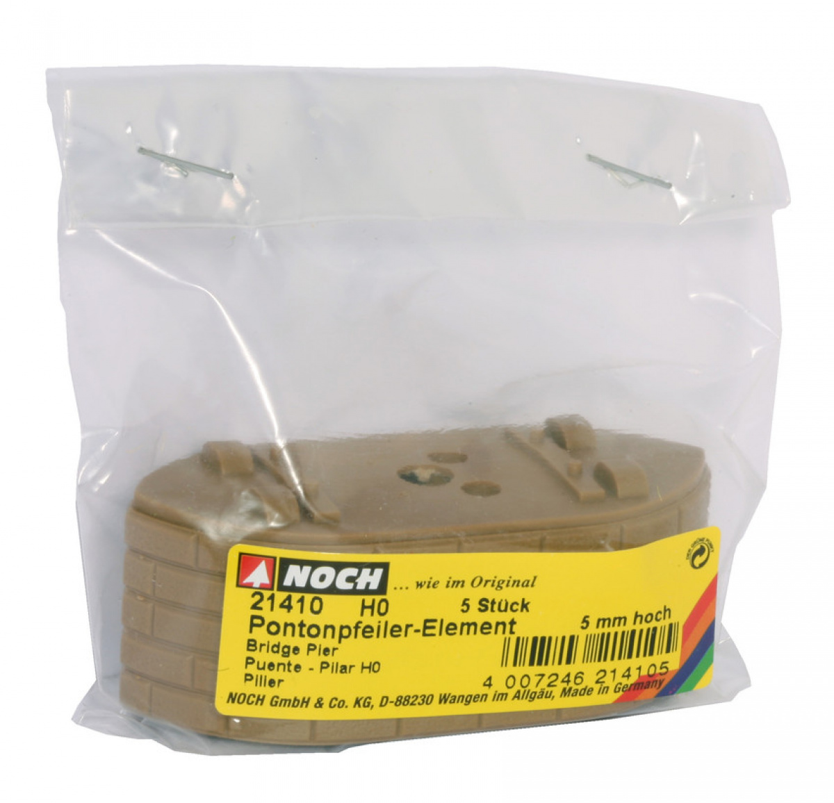 NOCH 21410 H0 5 Pontonpfeiler-Elemente 5mm hoch