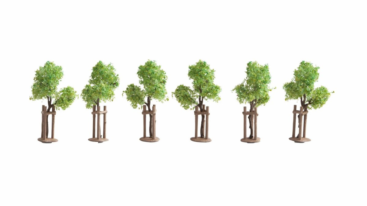 NOCH 21538 H0/TT Junge Bäume mit Baumstützen
