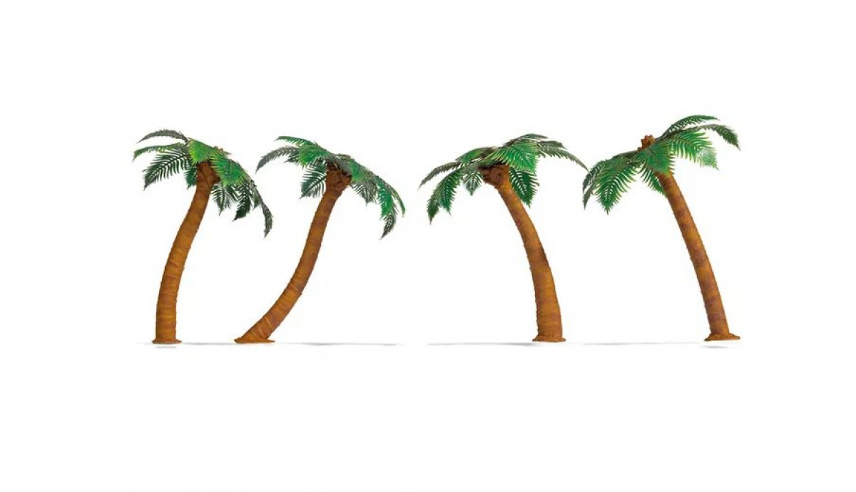 NOCH 21973 Palmen, 4 Stück, ca. 4,5cm hoch