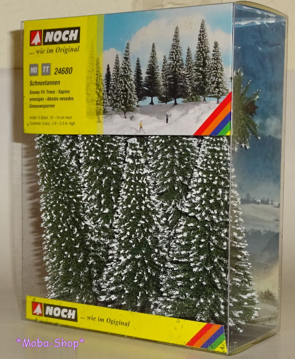 NOCH 24680 H0/TT/N Schneetannen, 8 Stück, 10-14 cm hoch