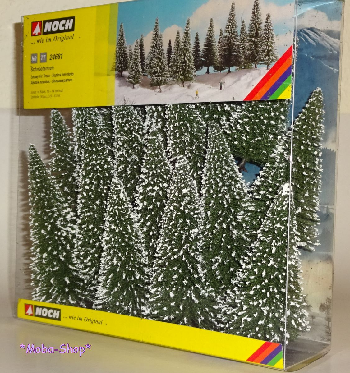 NOCH 24681 H0/TT/N Schneetannen, 16 Stück, 10-14 cm hoch