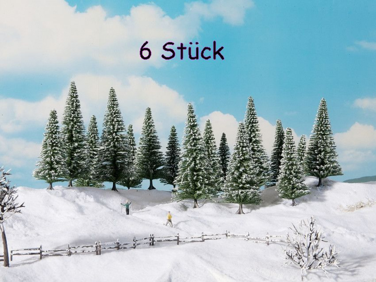 NOCH 24682 H0/TT/N Schneetannen, 6 Stück, 14-18 cm hoch