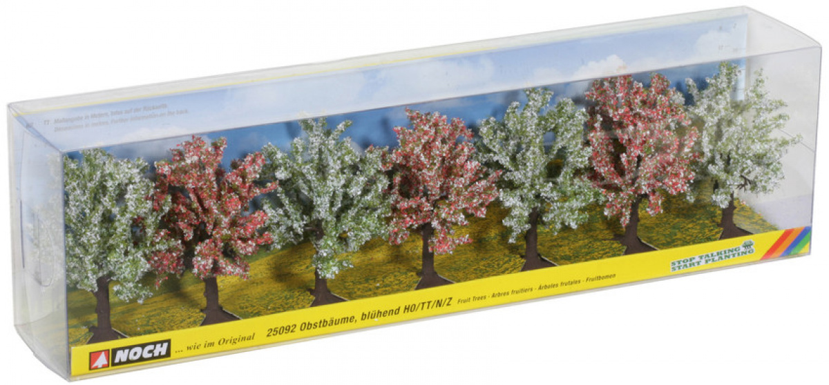 NOCH 25092 H0/TT/N/Z Obstbäume, blühend, 7 Stück