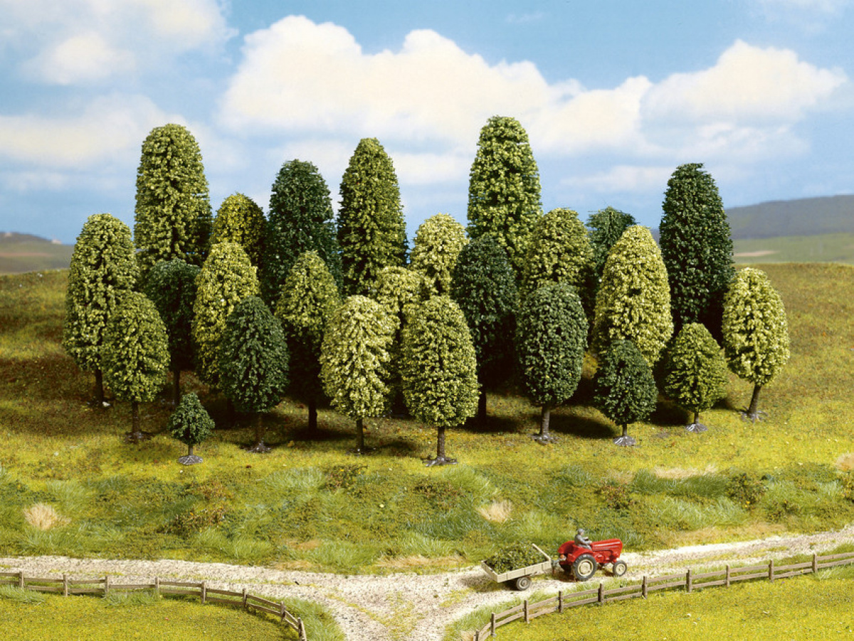 NOCH 26301 H0/TT Laubbäume, 25 Stück